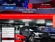 Tablet Screenshot of killeenautosales.net